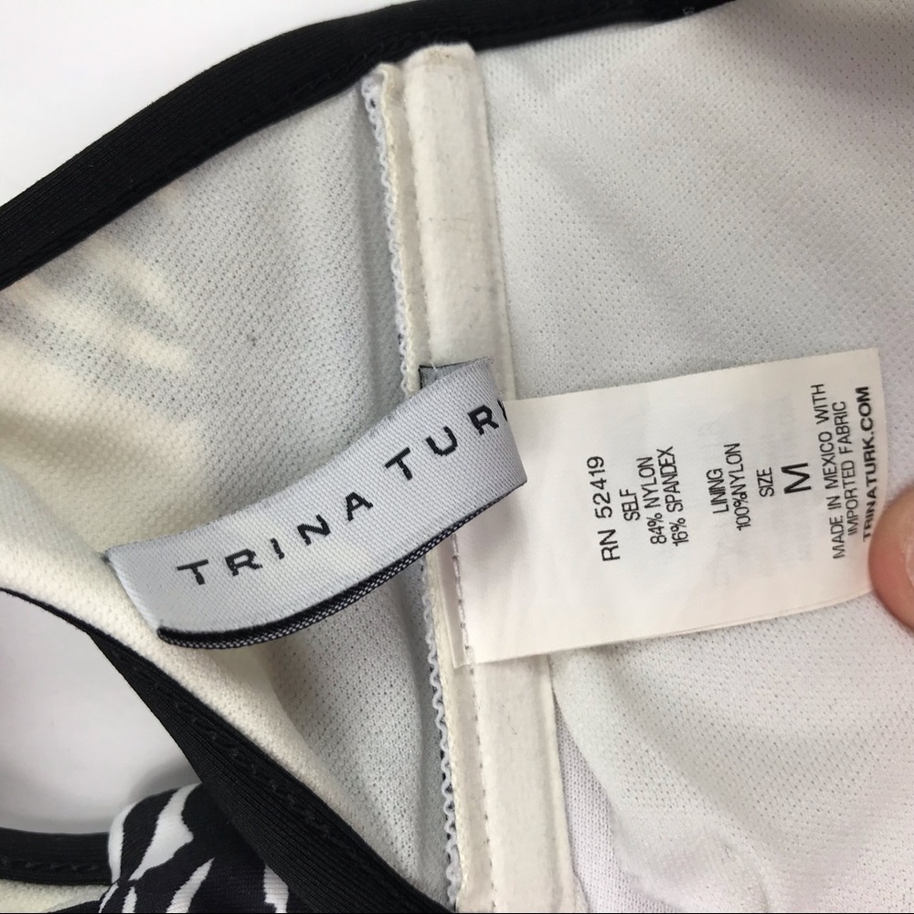 Trina Turk Zebra Ruched Wireless Halter Bikini Top - Picture 4 of 4